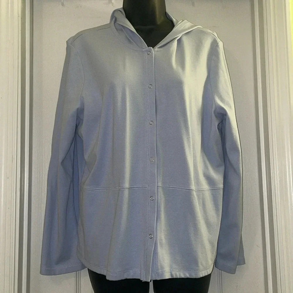 J. Jill Long sleeve light sweater with hood - Picture 1 of 6